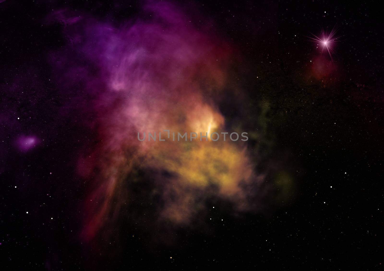 Star field in space a nebulae and a gas congestion. Elements of this image furnished by NASA . 3D rendering