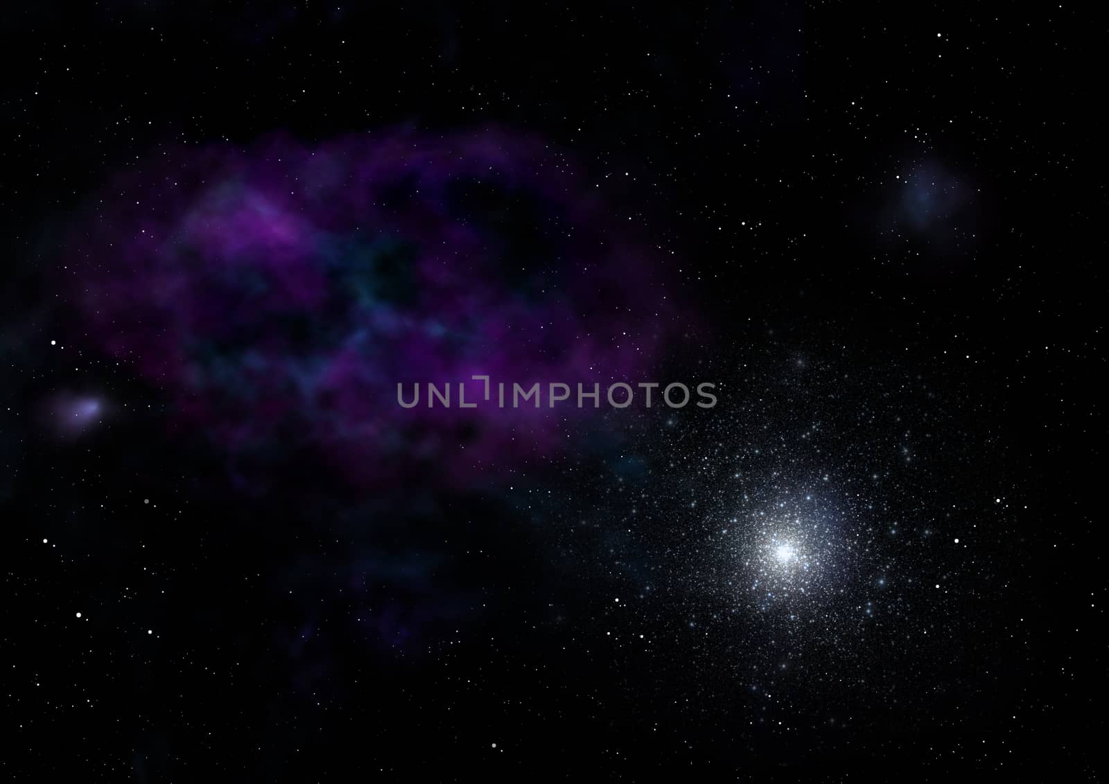 Star field in space a nebulae and a gas congestion. "Elements of this image furnished by NASA". 3D rendering