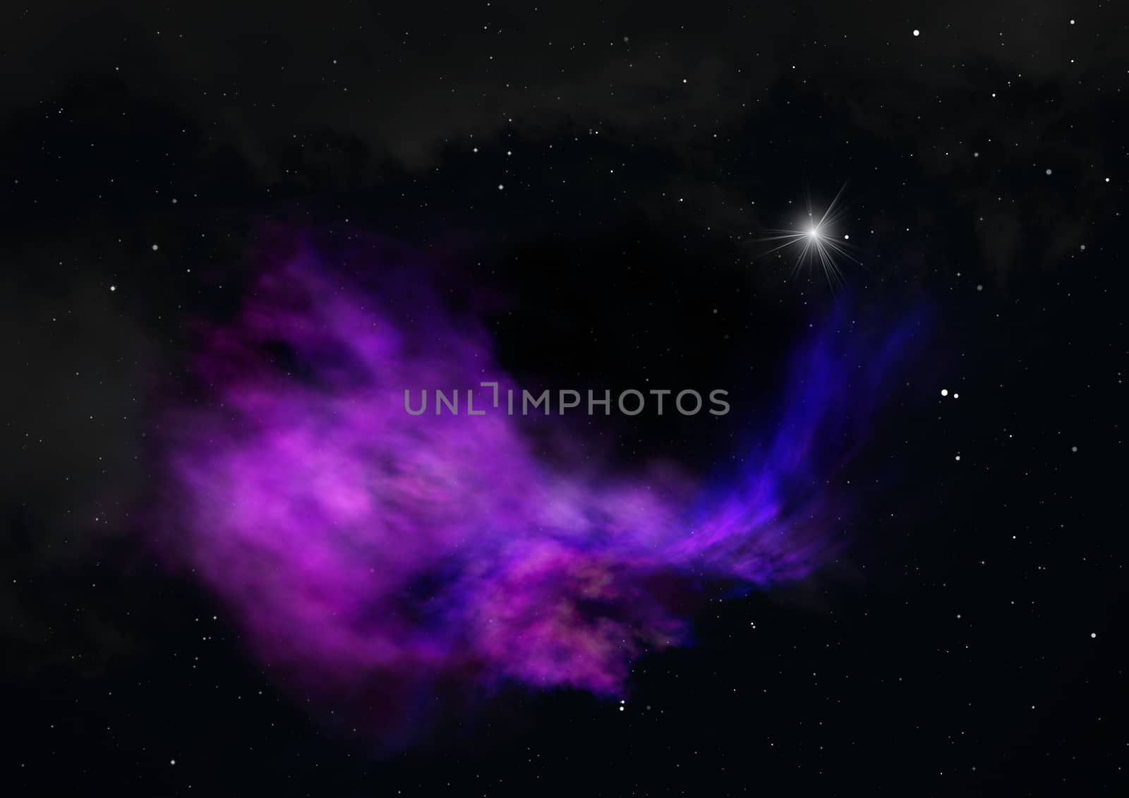 Star field in space a nebulae and a gas congestion. "Elements of this image furnished by NASA". 3D rendering
