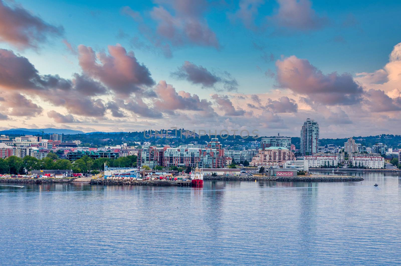 Coast of Victoria Vancouver Island British Columbia from the sea