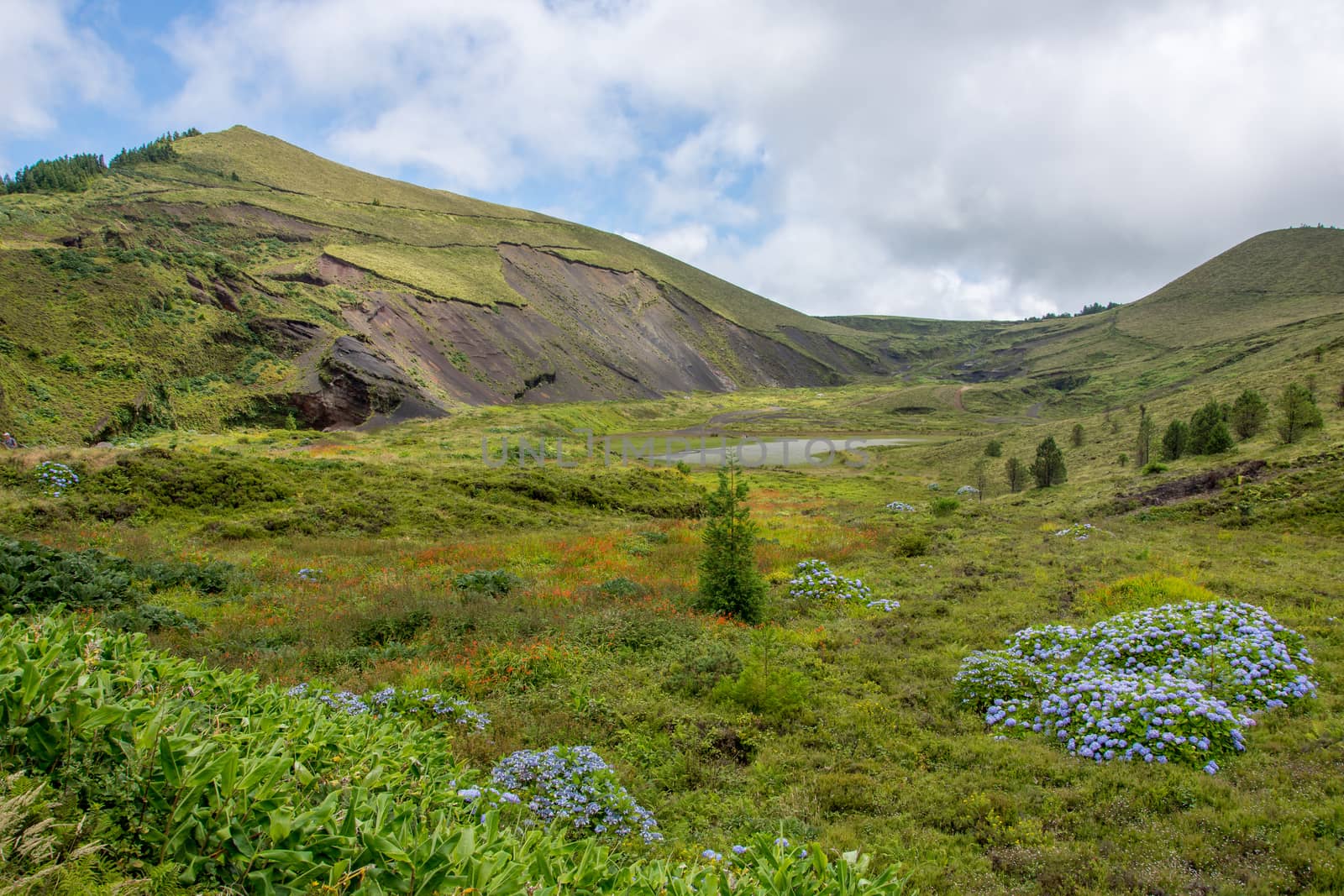 Walk on the Azores archipelago. Discovery of the island of Sao Miguel, Azores. Portugal