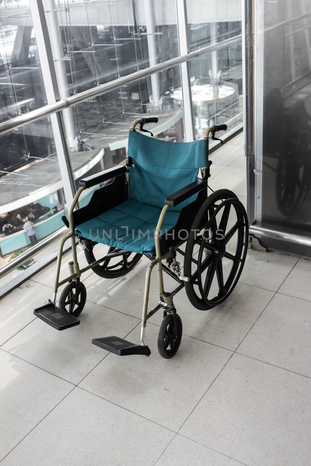 Wheelchair service in airport by shutterbird