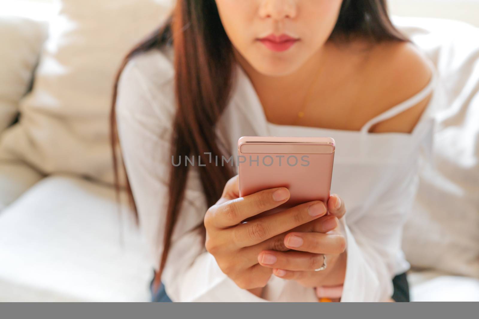 young women shopping online on smartphone. business and modern social lifestyle concept