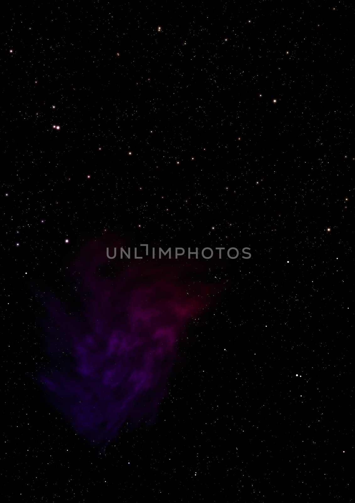 Star field and distant cold space nebula. by richter1910