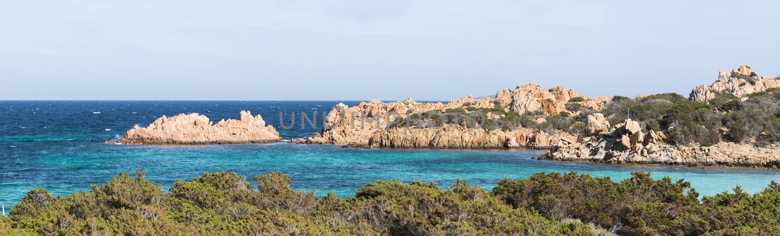 maddalena island nature rocks and ocean by compuinfoto