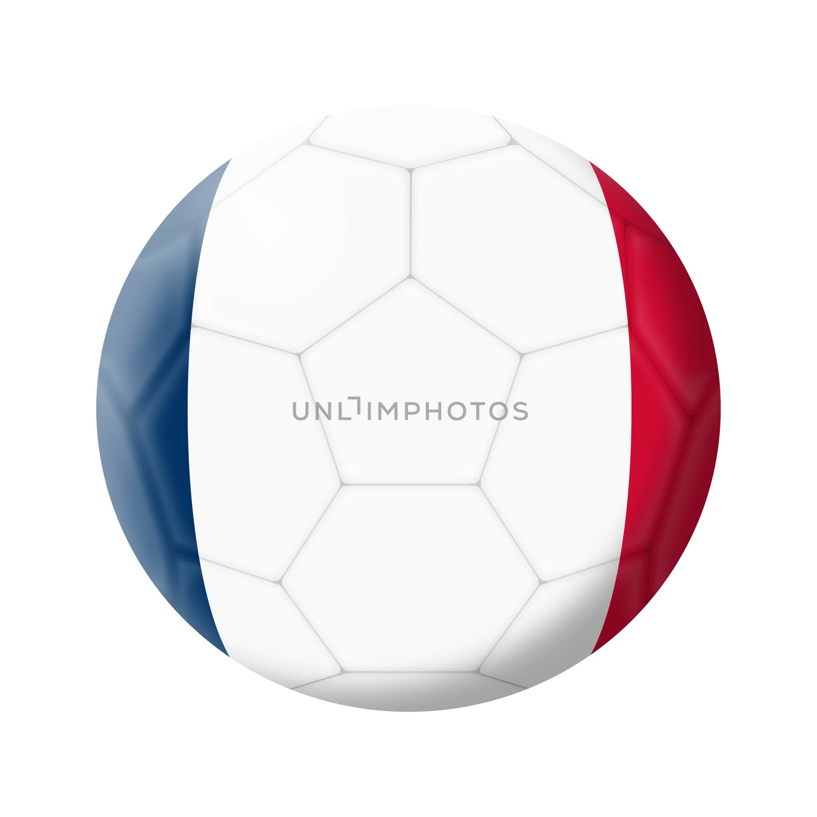 A France soccer ball football illustration isolated on white with clipping path