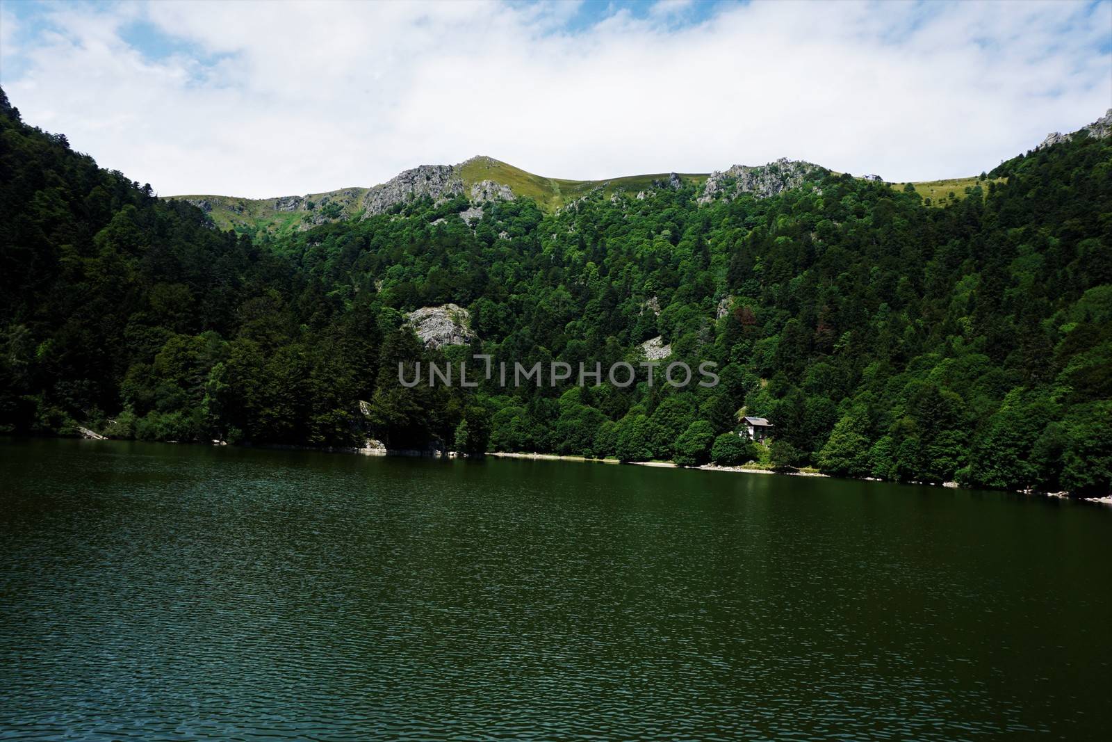 Panoramic view over the Lac de Schiessrothried in the Vosges by pisces2386