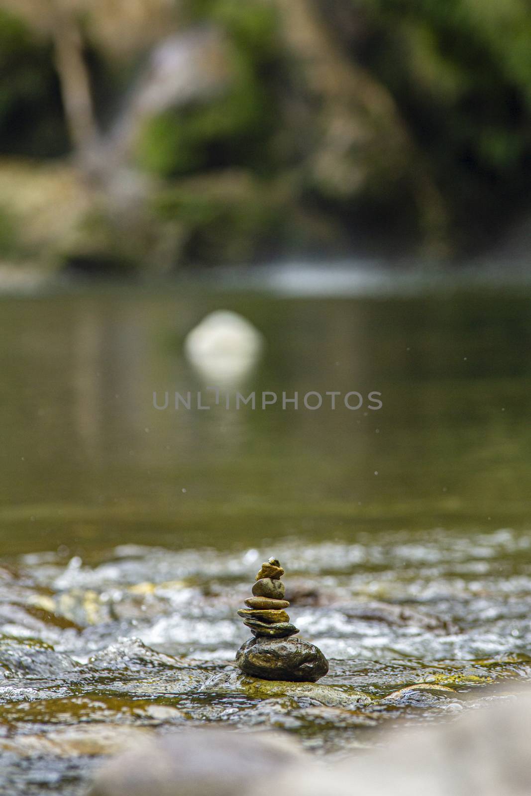 Zen rocks on the stream 3 by pippocarlot