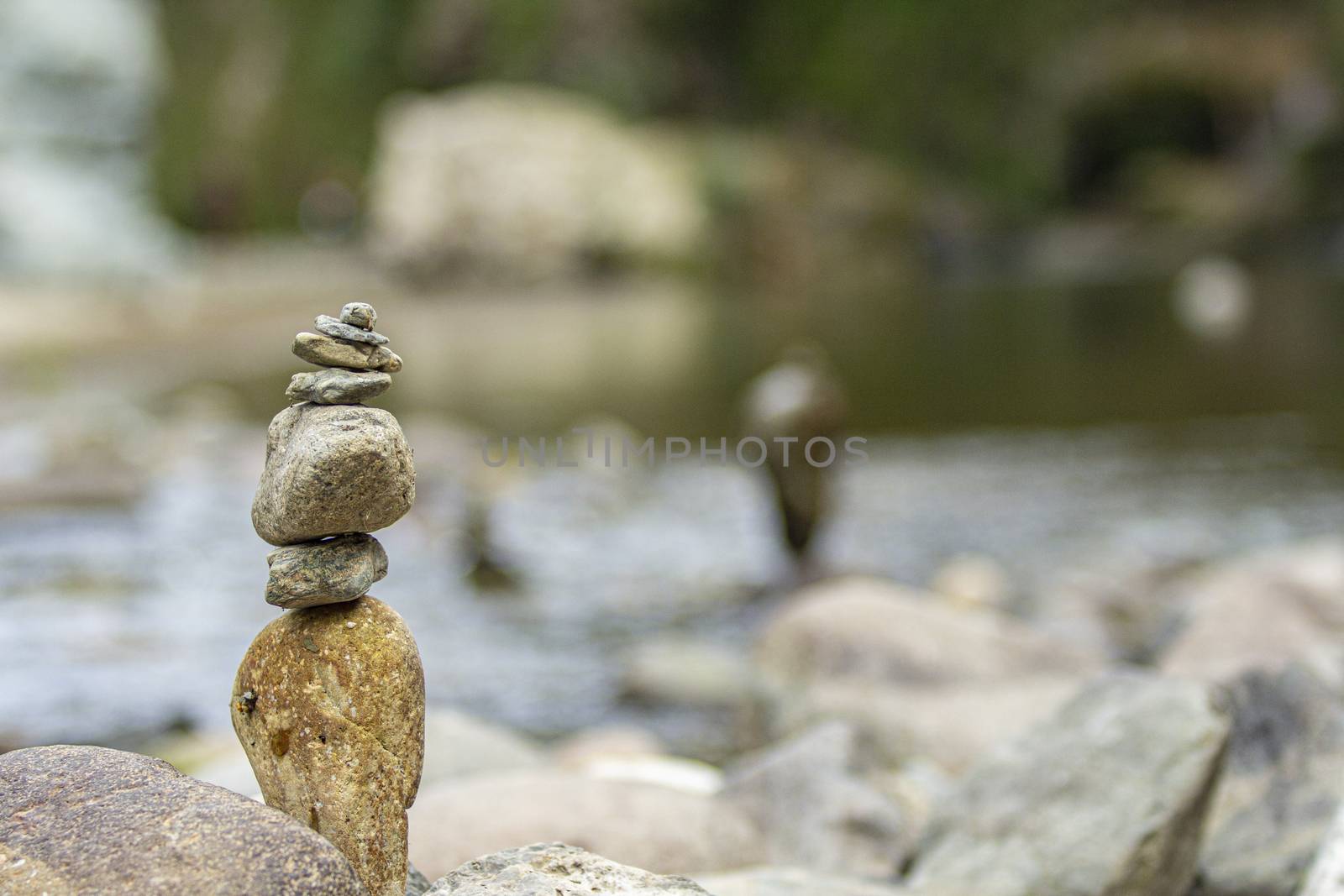 Zen rocks on the little stream in Sardinia, Italy