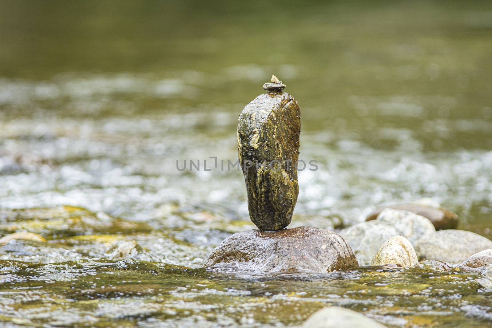 Zen rocks on the stream by pippocarlot