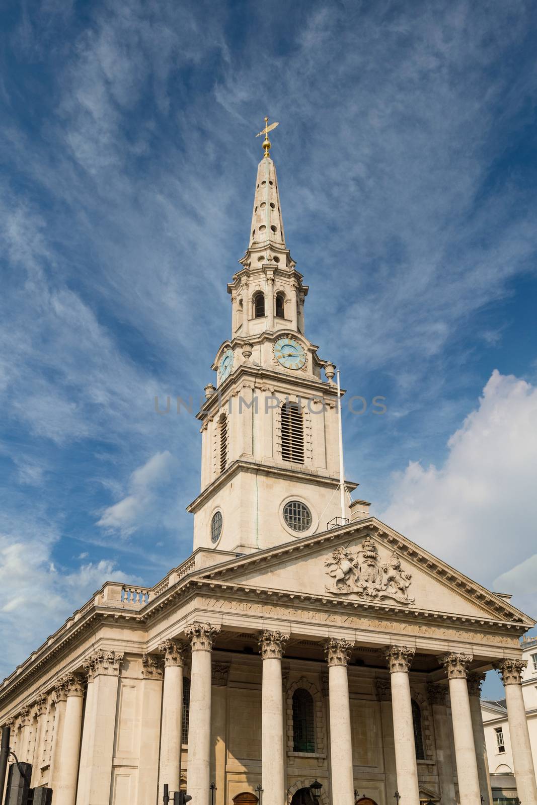 St Martin in the Fields church on Trafalgar Square in London