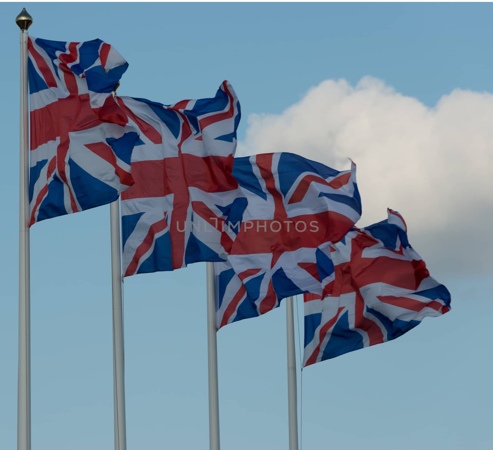 Four Union Flags of United Kingdom