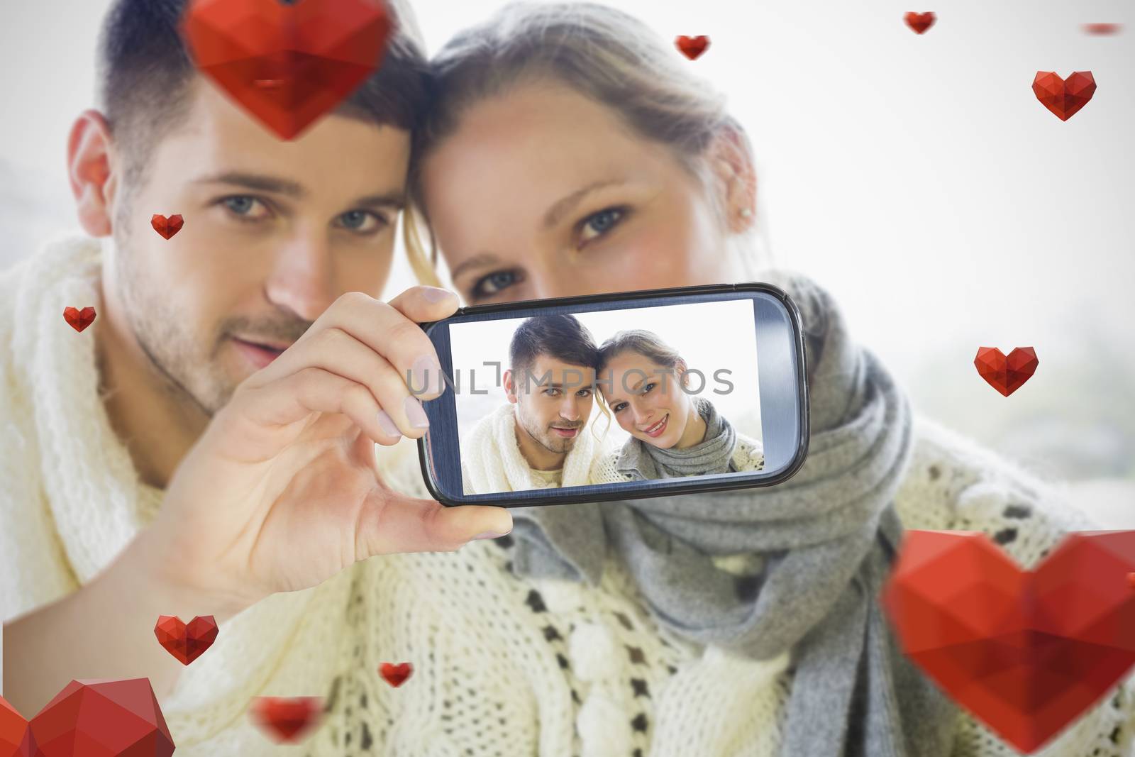 Couple taking Valentines selfie by Wavebreakmedia