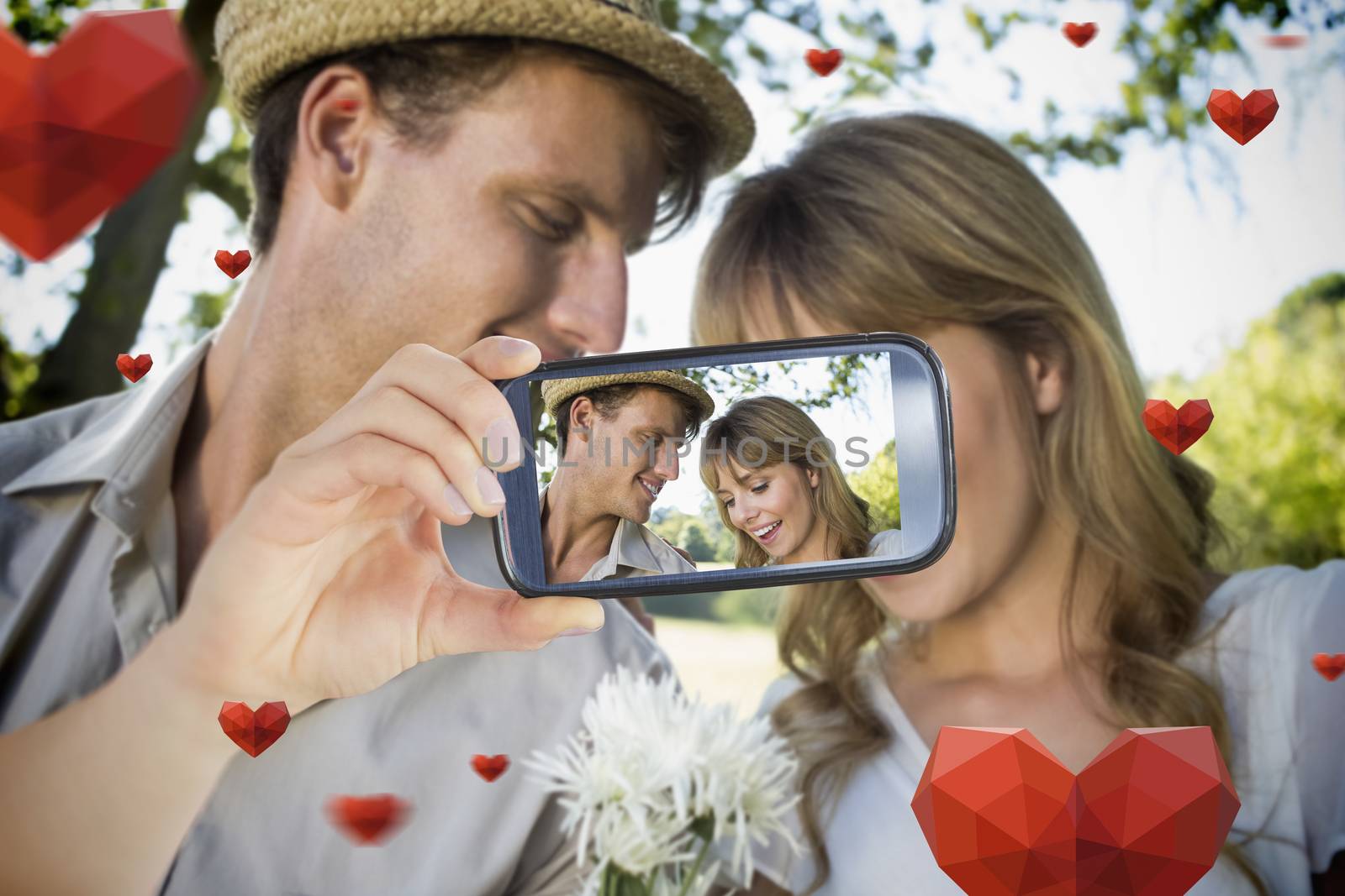 Couple taking Valentines selfie by Wavebreakmedia