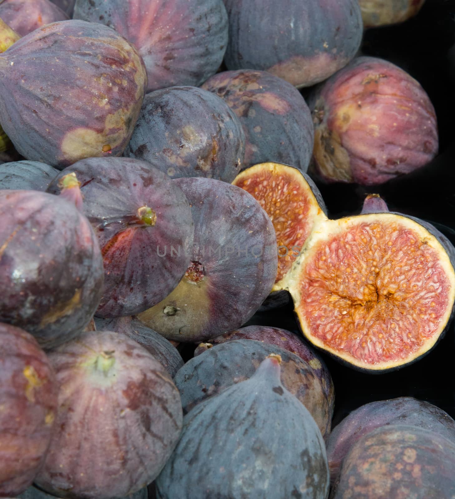 Fresh Figs for sale on a market stall