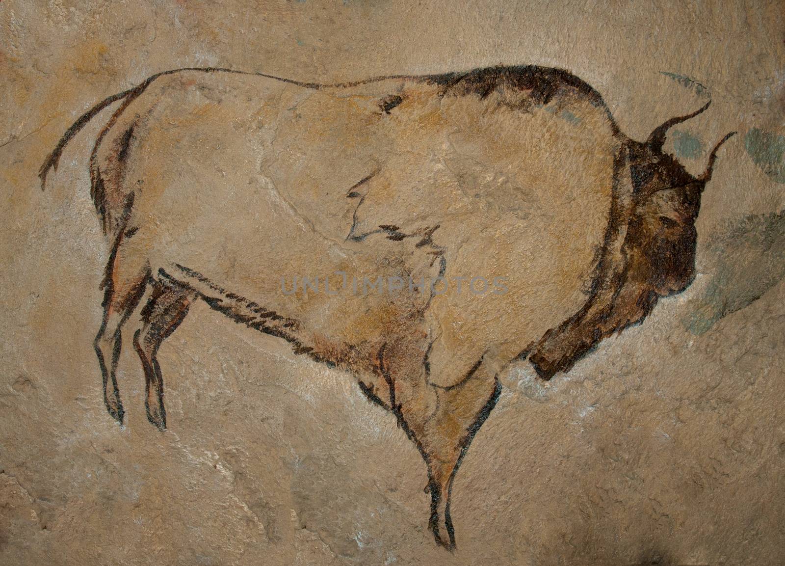 A reconstruction of a cave painting