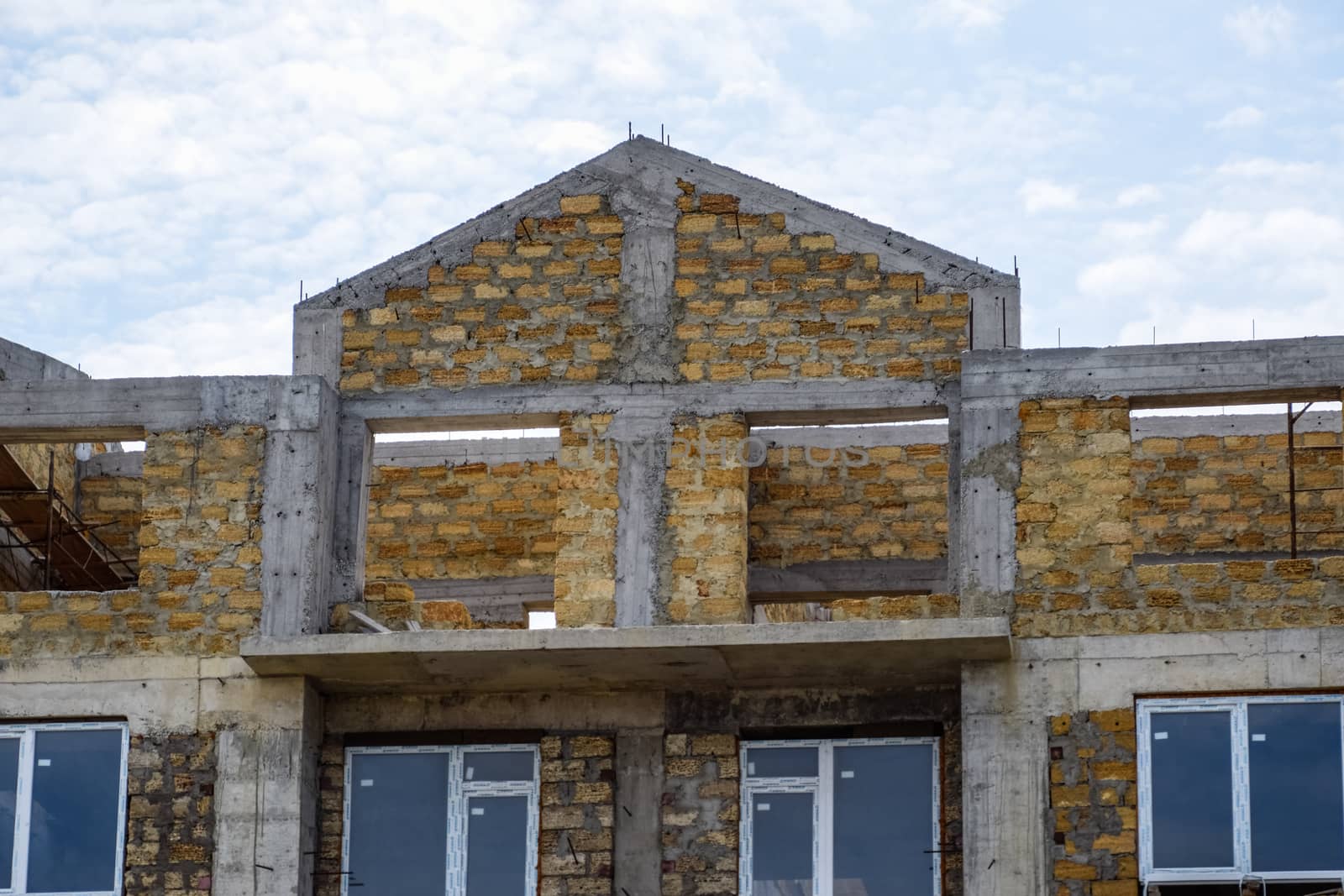 limestone houses. Building material is limestone. by fedoseevaolga