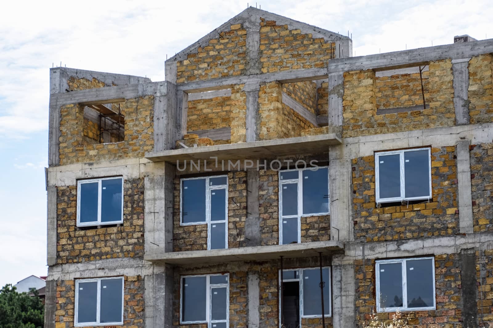 limestone houses. Building material is limestone. by fedoseevaolga