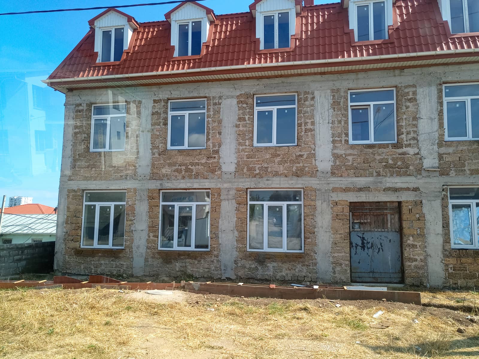 limestone houses. Building material is limestone. by fedoseevaolga