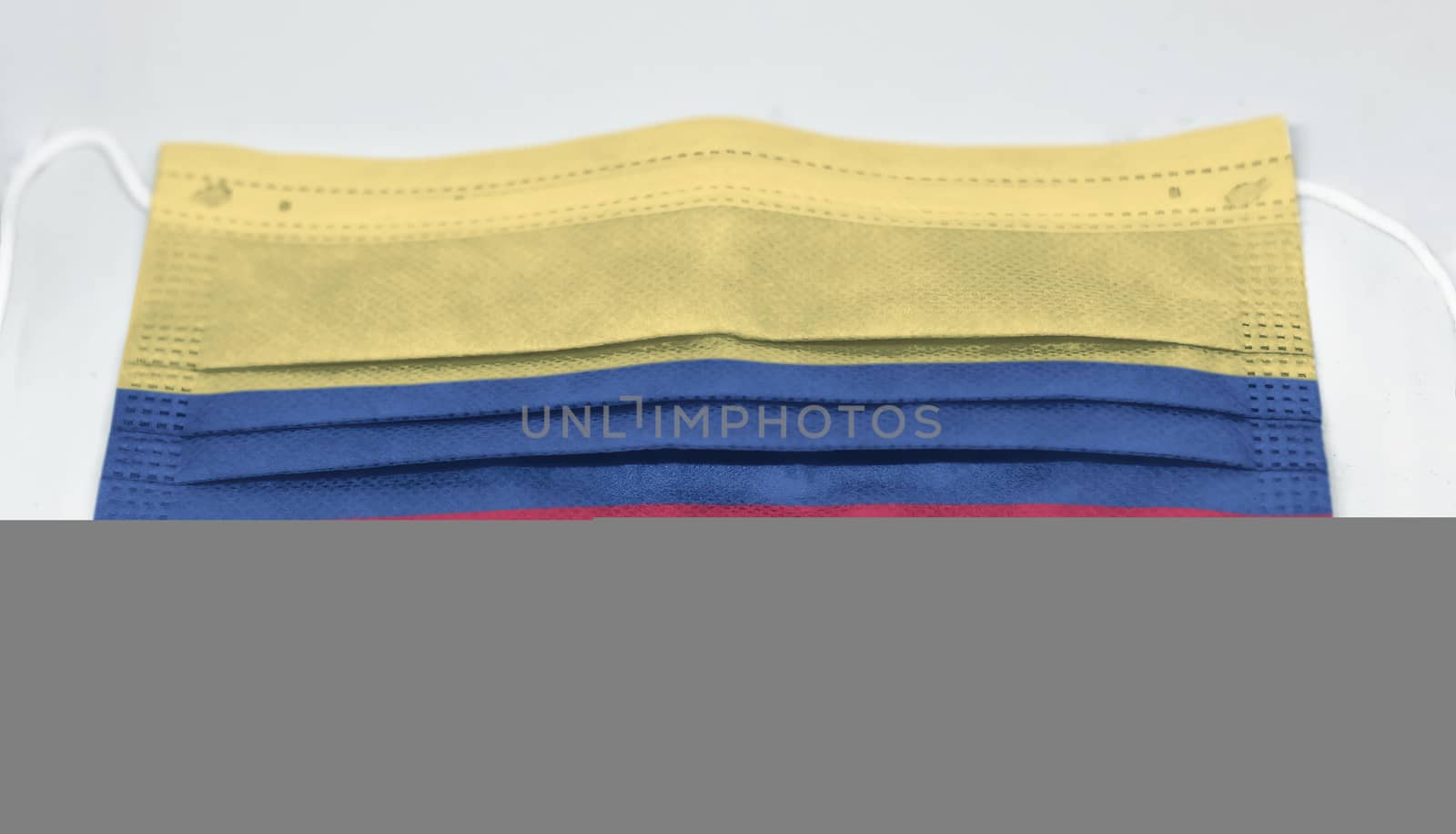 surgical mask with the national flag of Colombia printed by rarrarorro