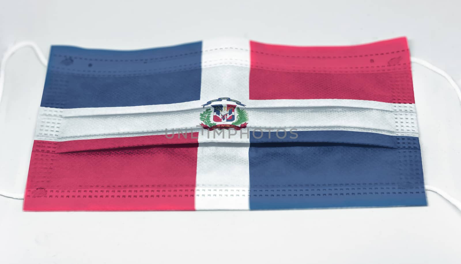 surgical mask with the national flag of Dominican Republic printed by rarrarorro