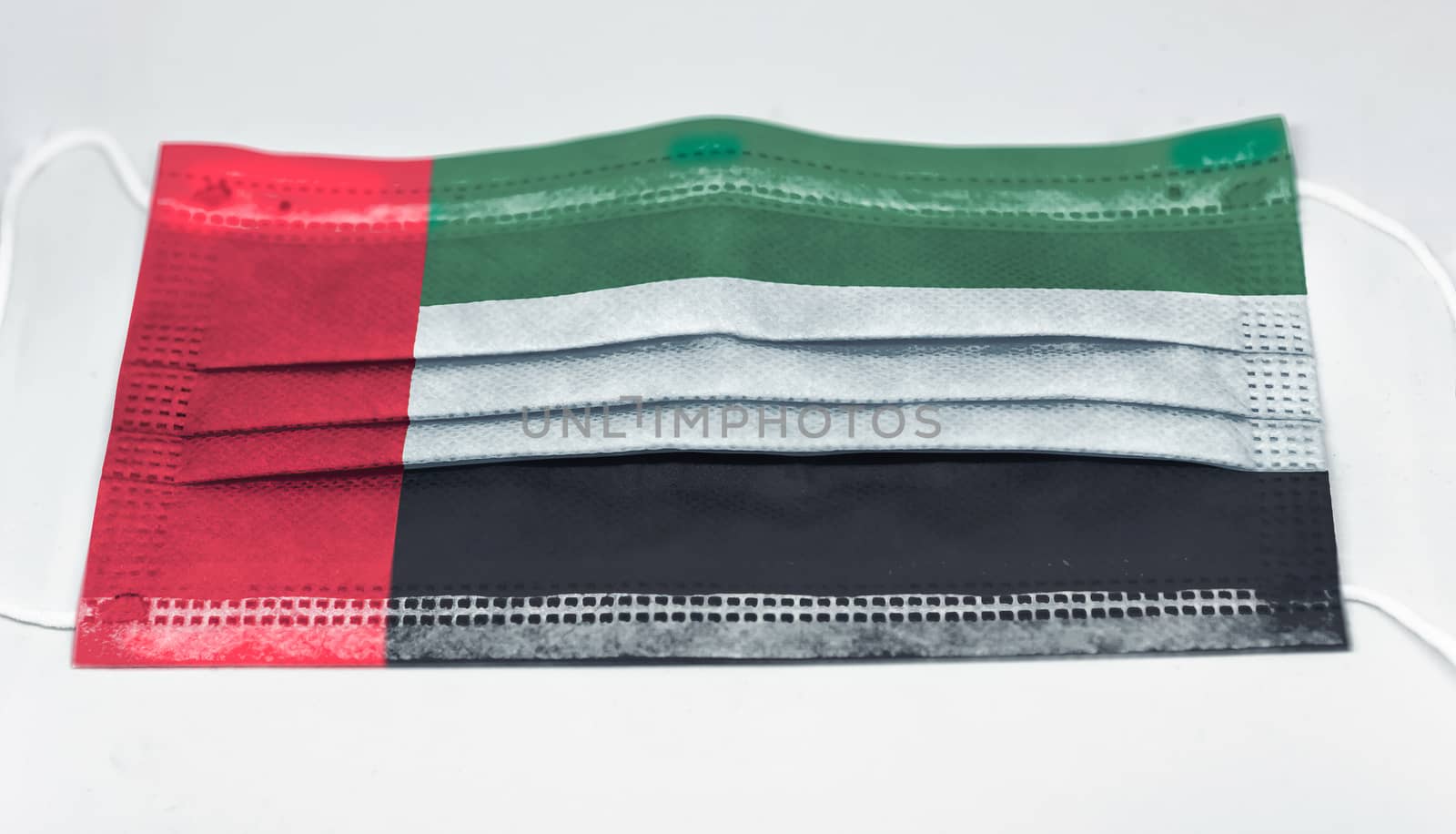 surgical mask with the national flag of Kuwait printed by rarrarorro