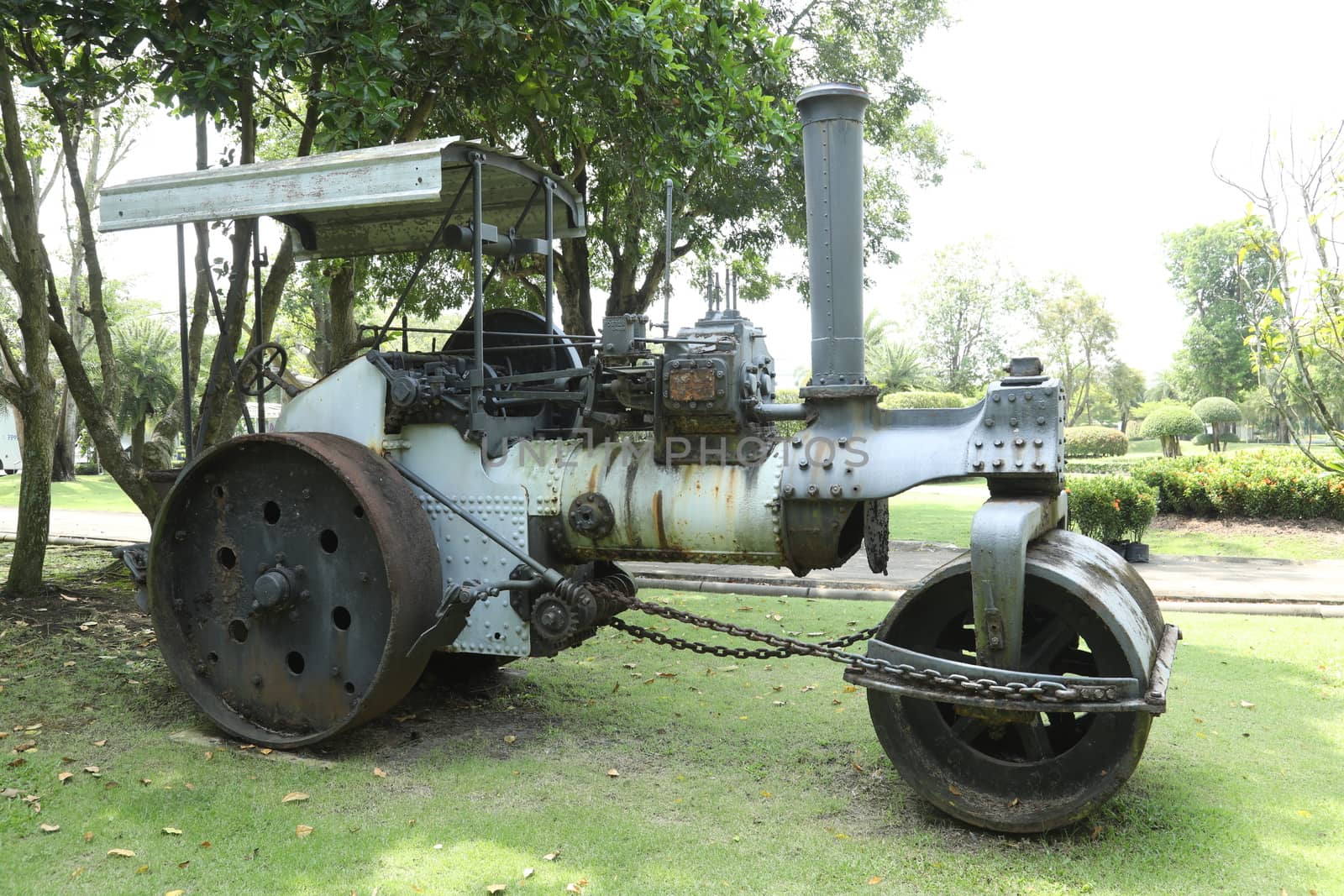 Road Roller at Rural Area