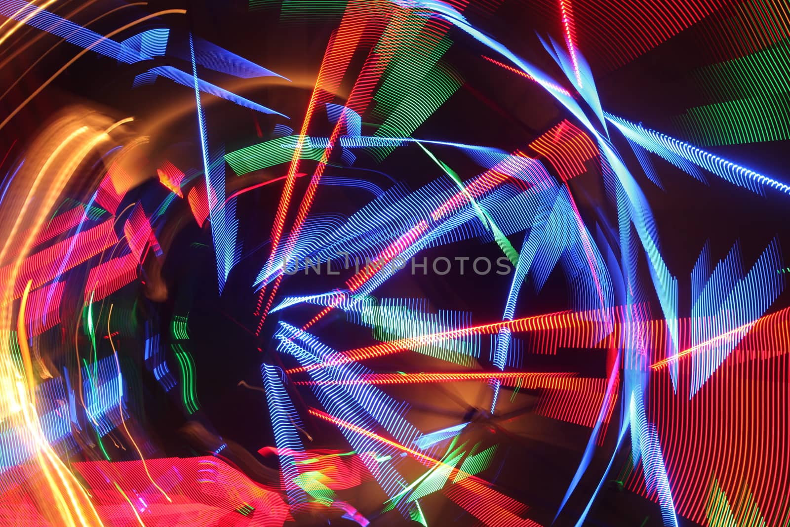 Abstract slow shutter lights