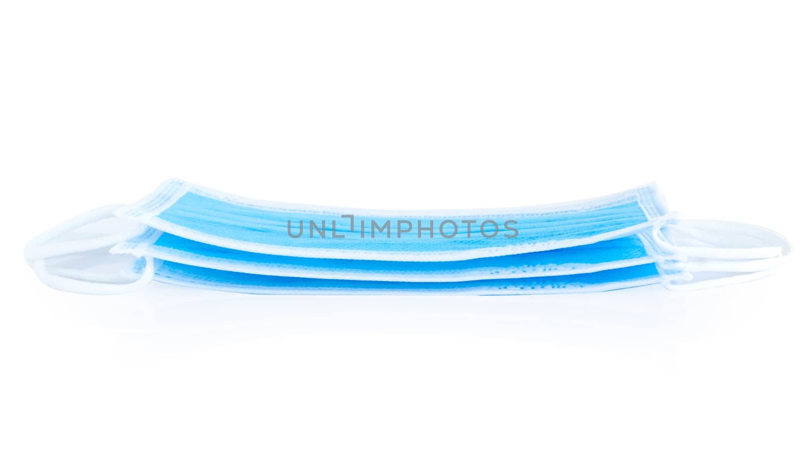 Medical mask isolated on white background for protect air polution or virus covid 19, health care concept