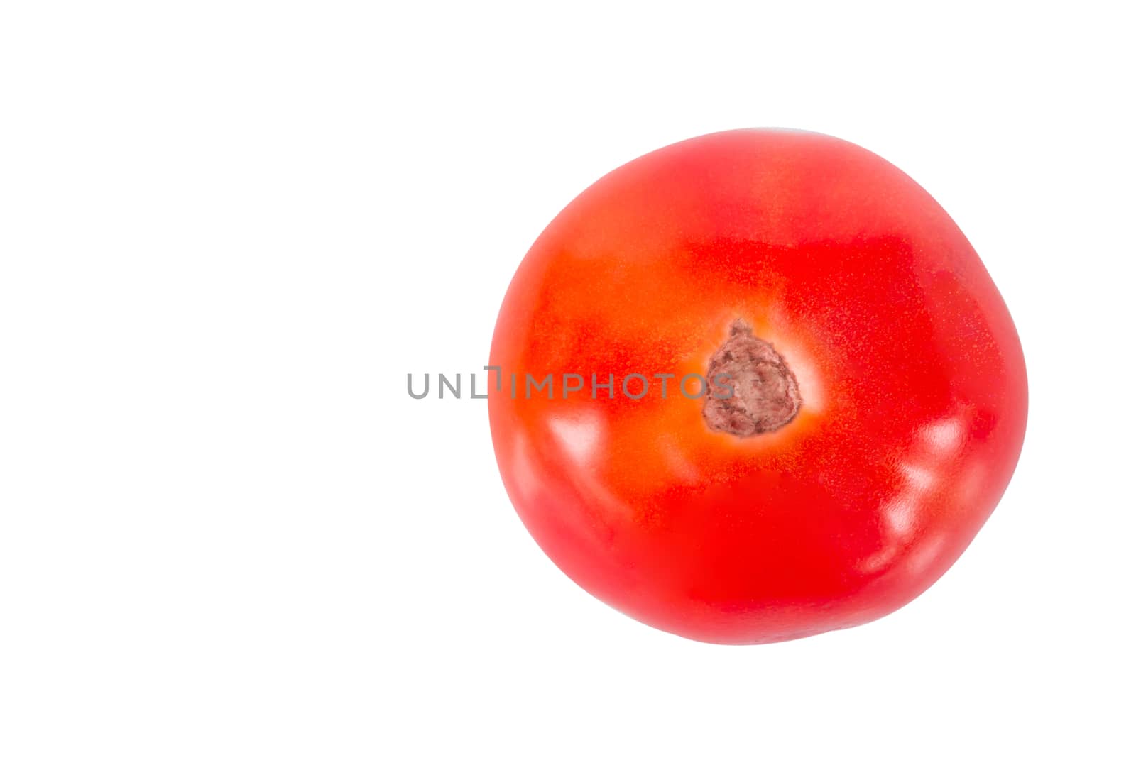 Top view fresh tomatoe isolated on white background, Raw food