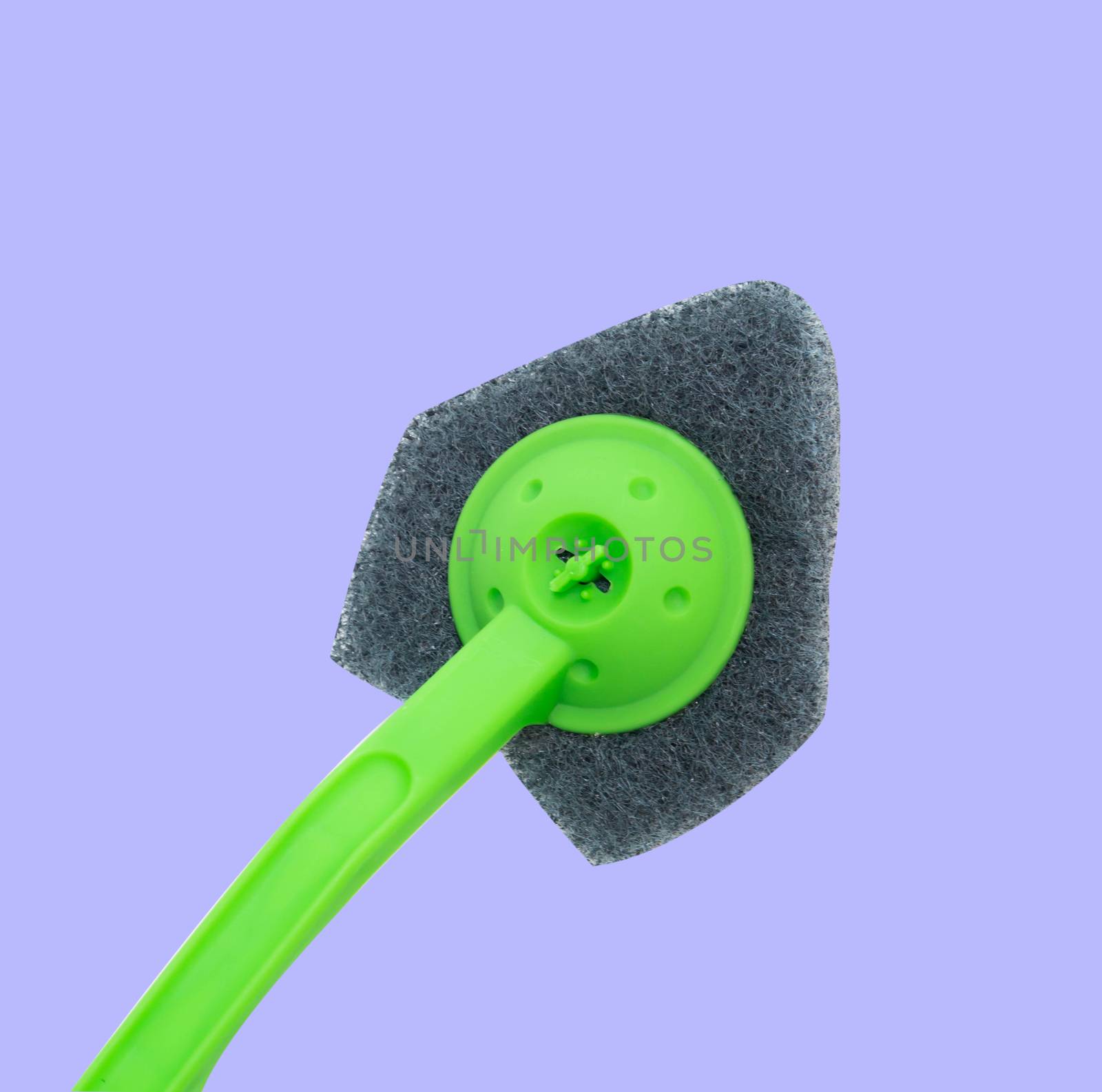 Toilet brush isolated on blue backgroud
