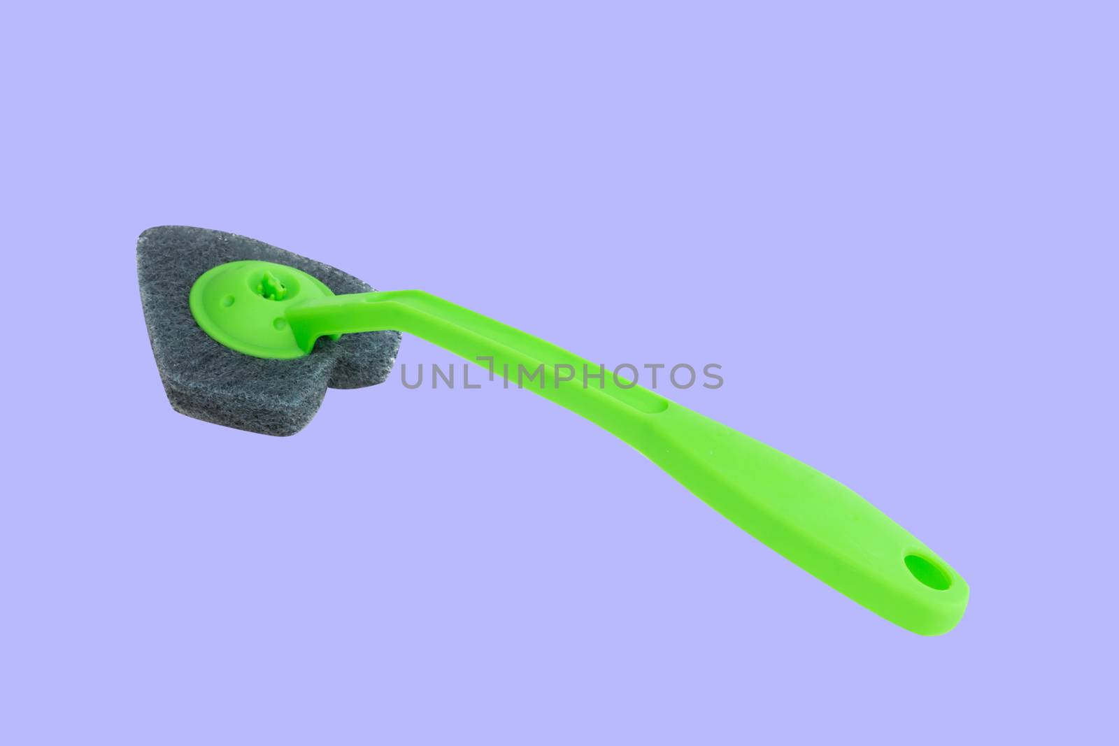 Toilet brush isolated on blue backgroud