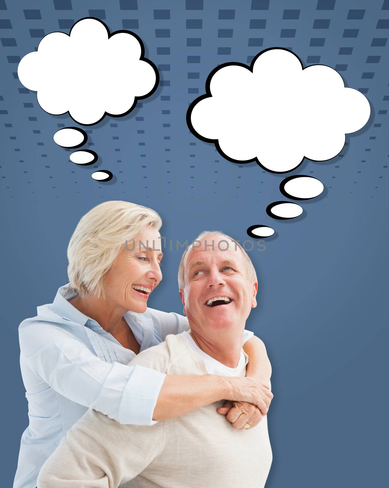 Composite image of happy mature couple smiling at each other by Wavebreakmedia