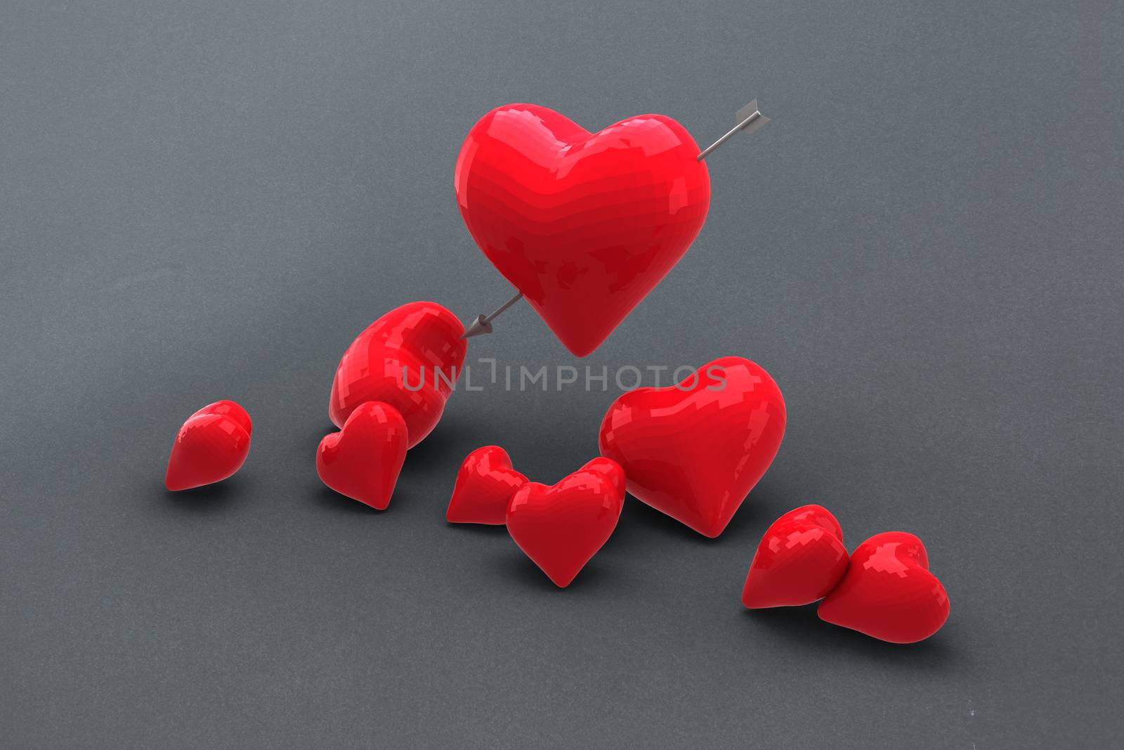 Composite image of love hearts by Wavebreakmedia