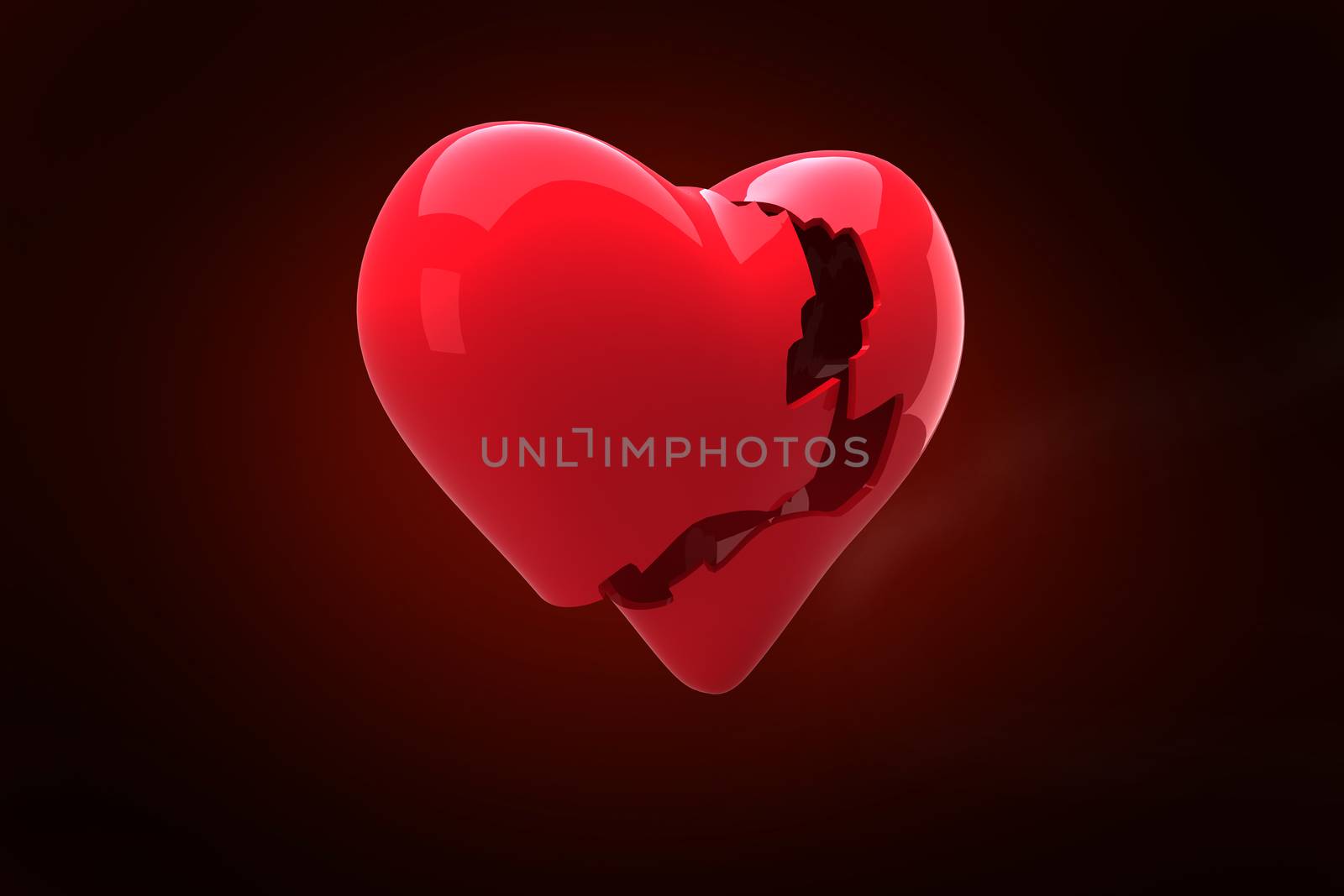 Composite image of broken heart by Wavebreakmedia