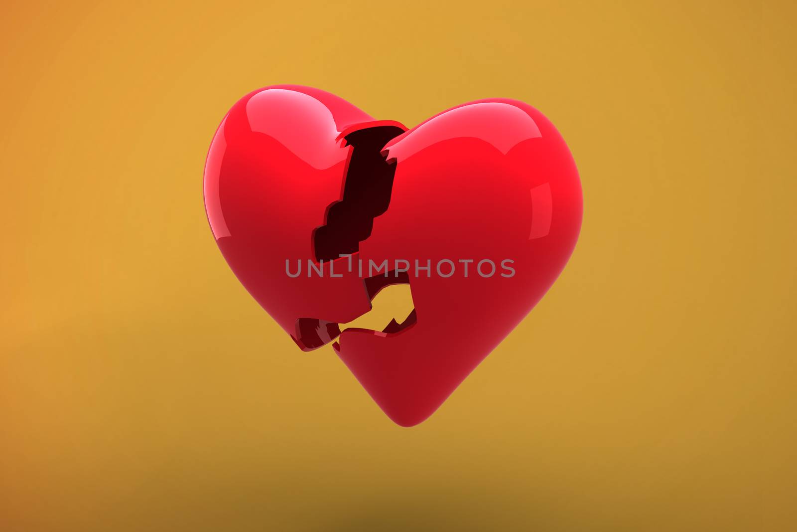 Composite image of broken heart by Wavebreakmedia