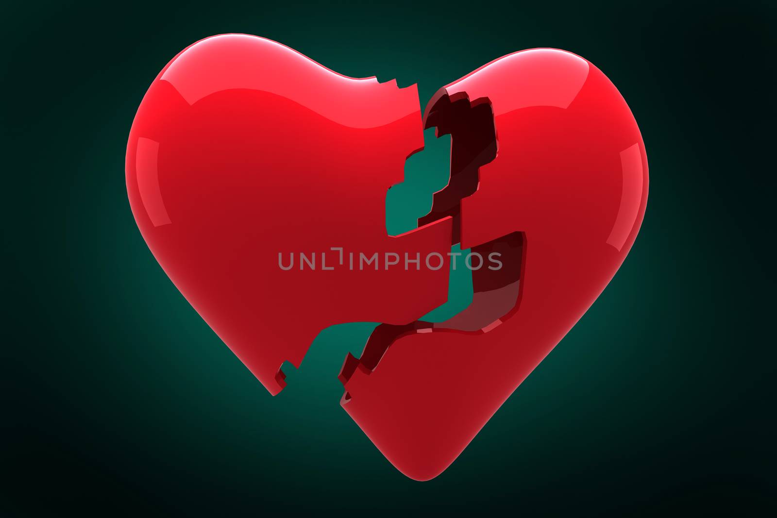 Composite image of broken heart by Wavebreakmedia