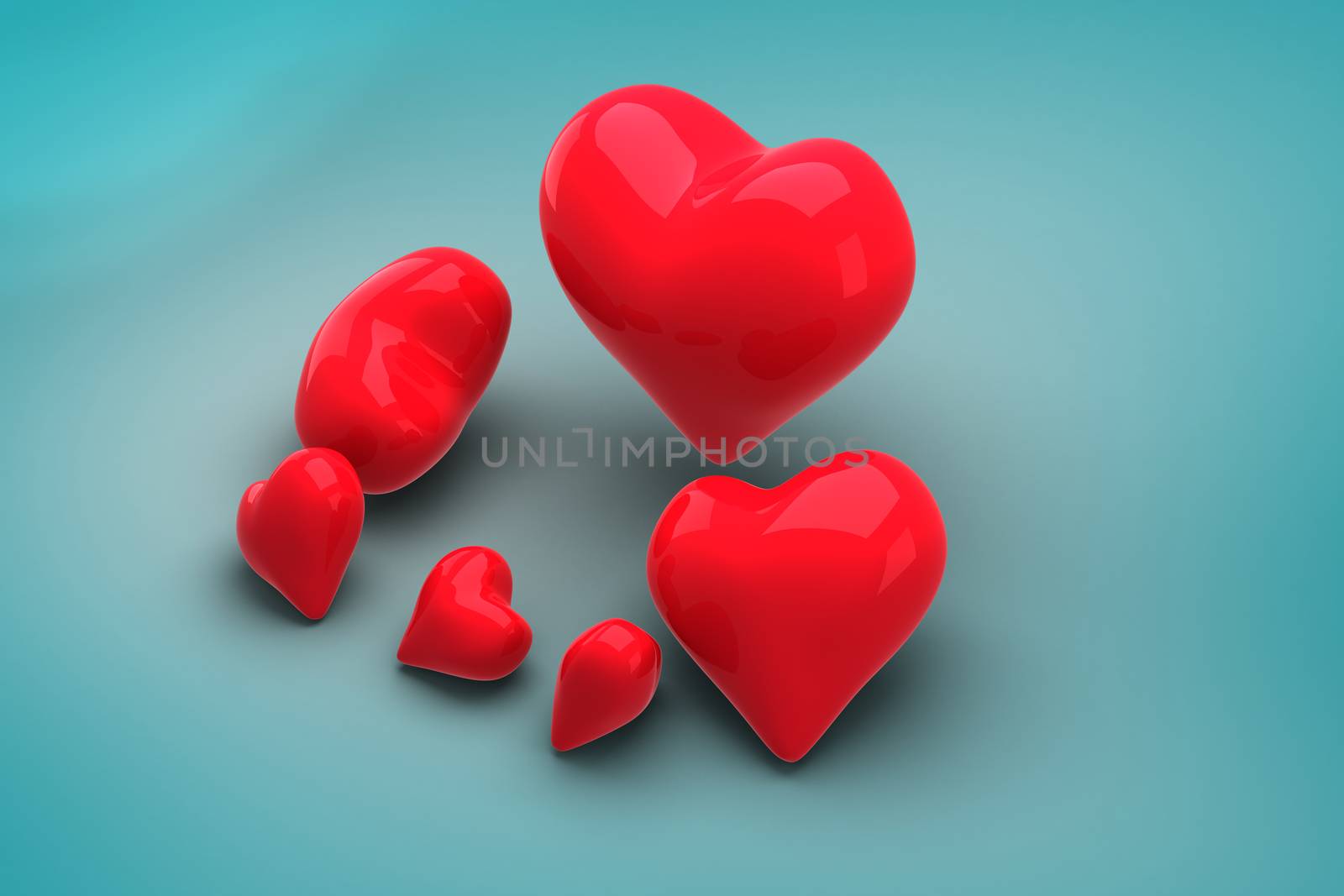 Composite image of love hearts by Wavebreakmedia