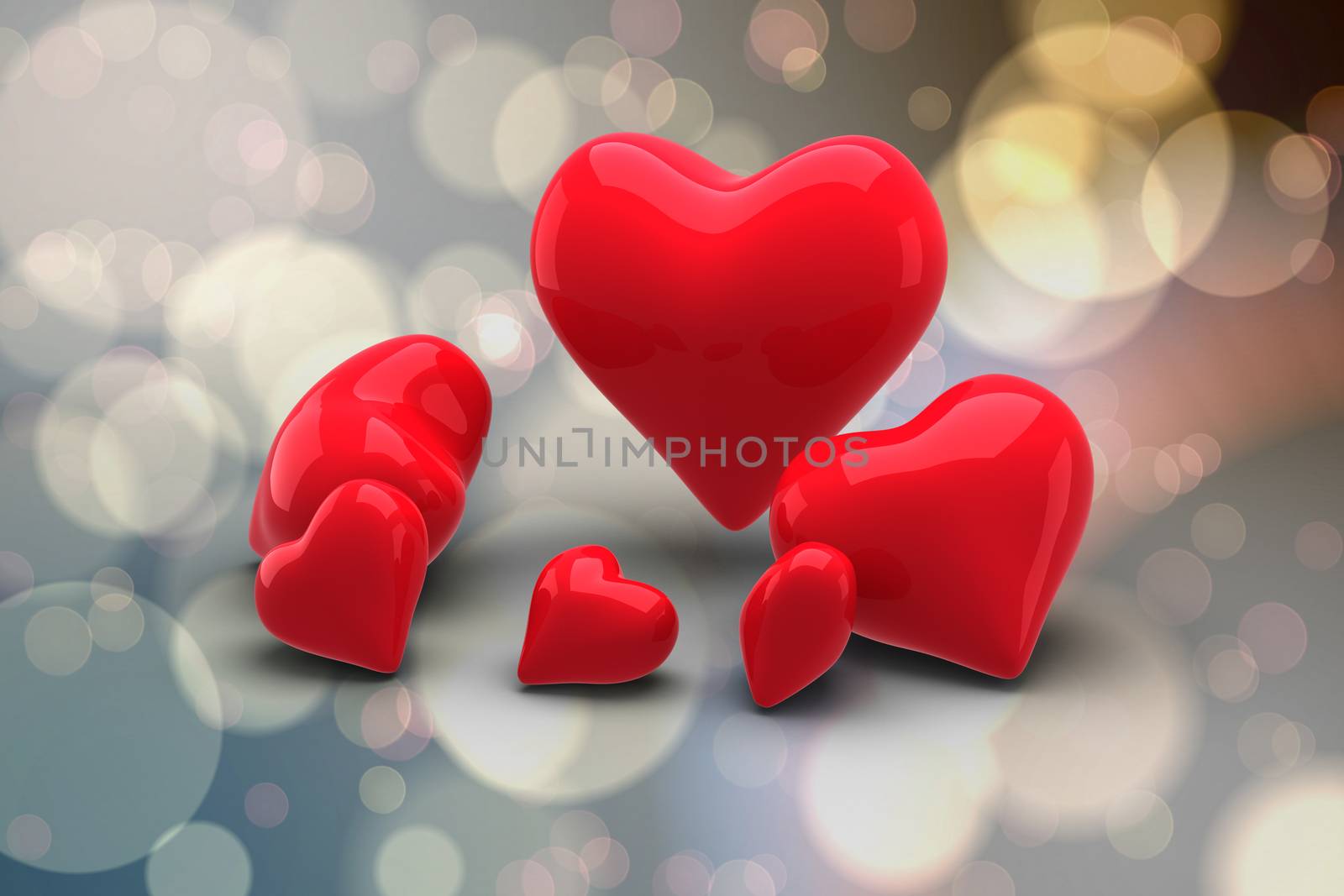 Composite image of love hearts by Wavebreakmedia