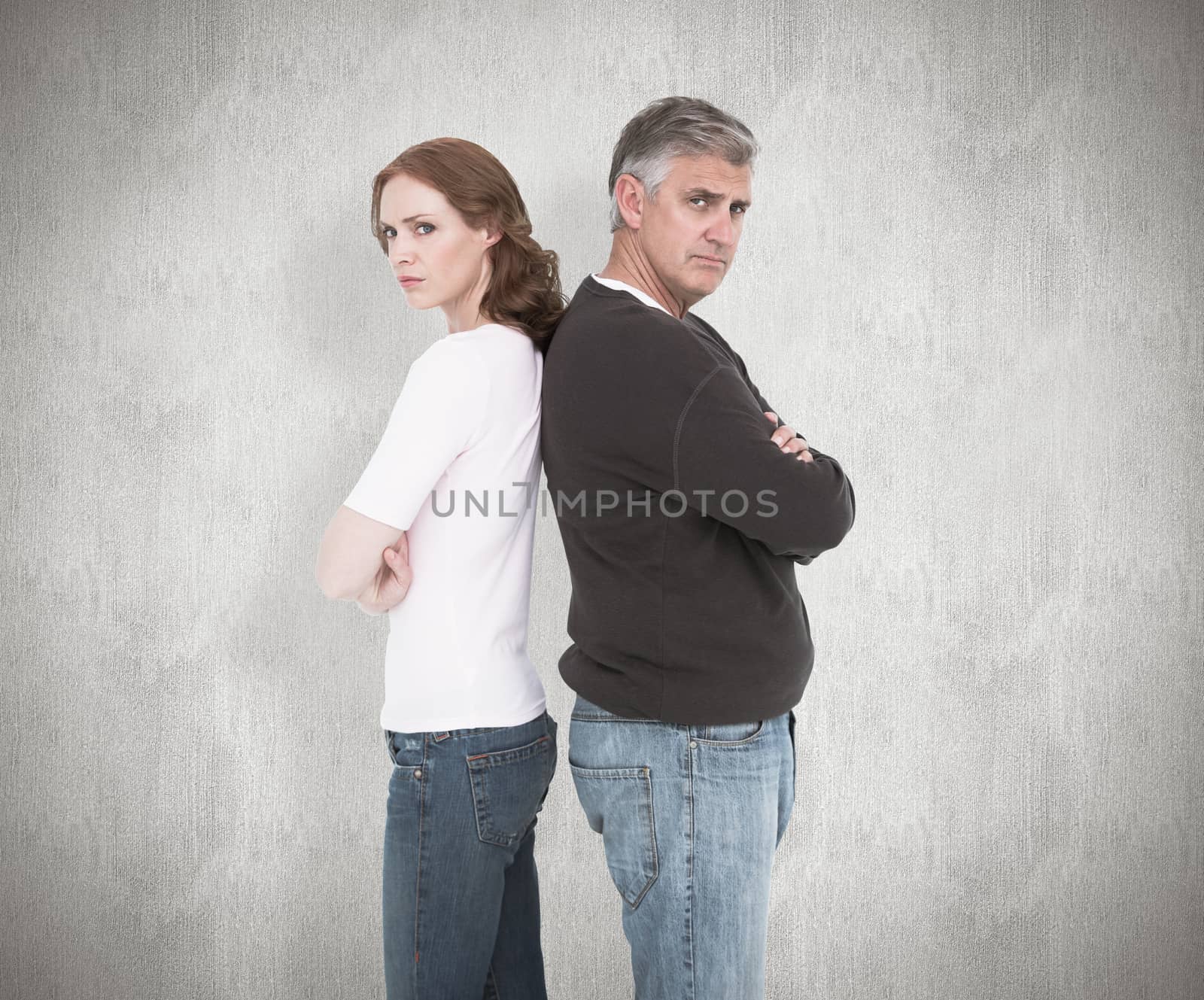 Composite image of casual couple not speaking after fight by Wavebreakmedia