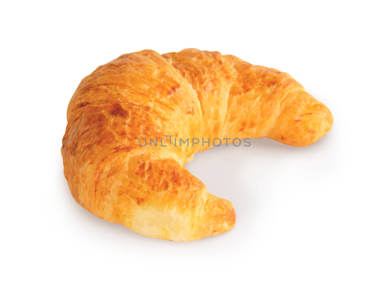 Fresh croissants isolated on white background