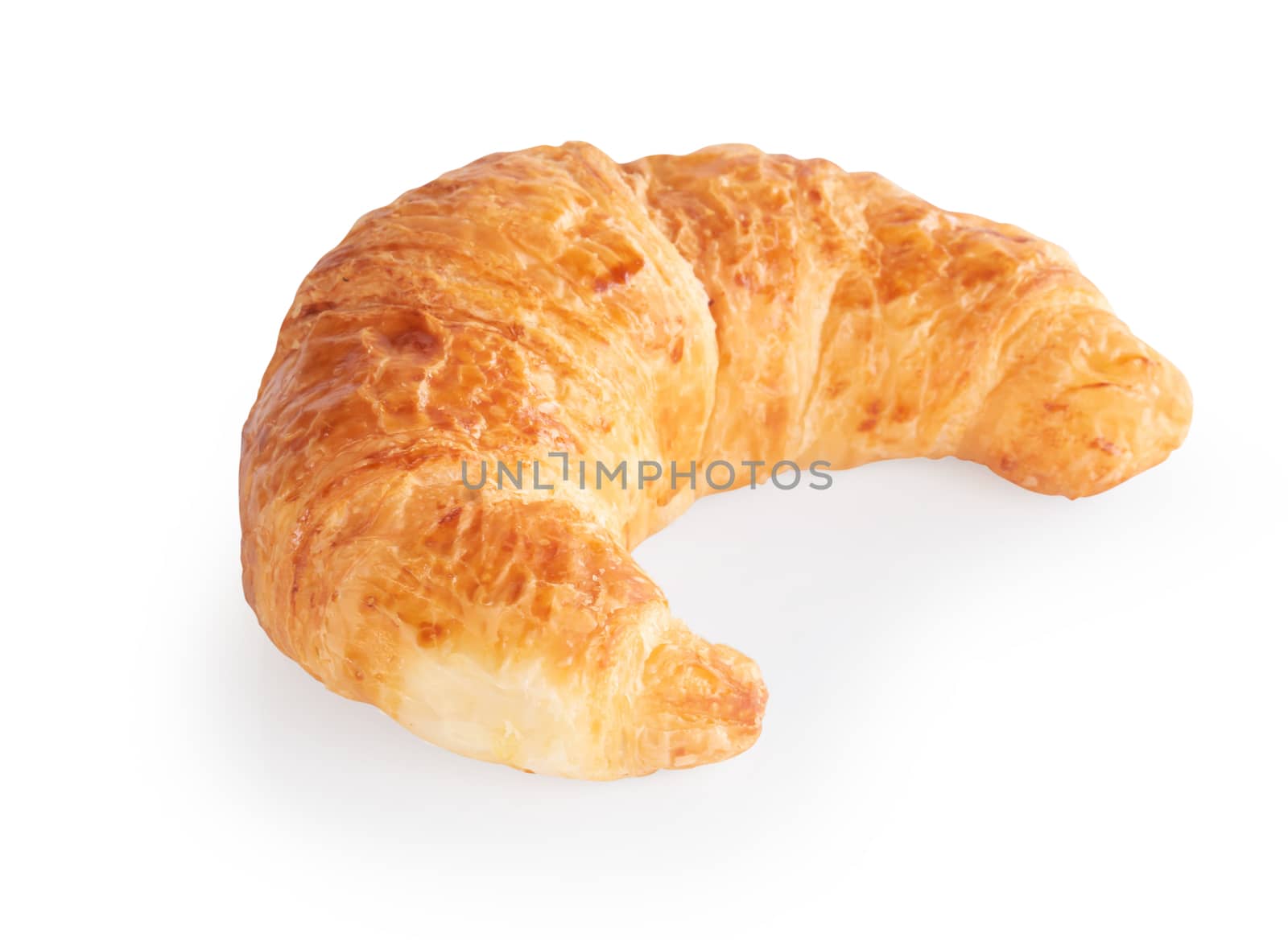 Fresh croissants isolated on white background