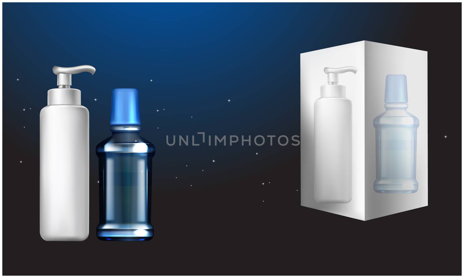 mock up illustration of mouth cleaning product on abstract background by aanavcreationsplus