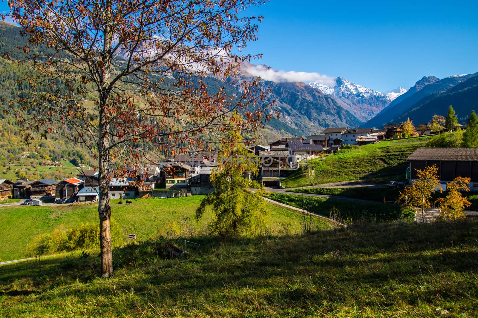 brusson in valais in swiss