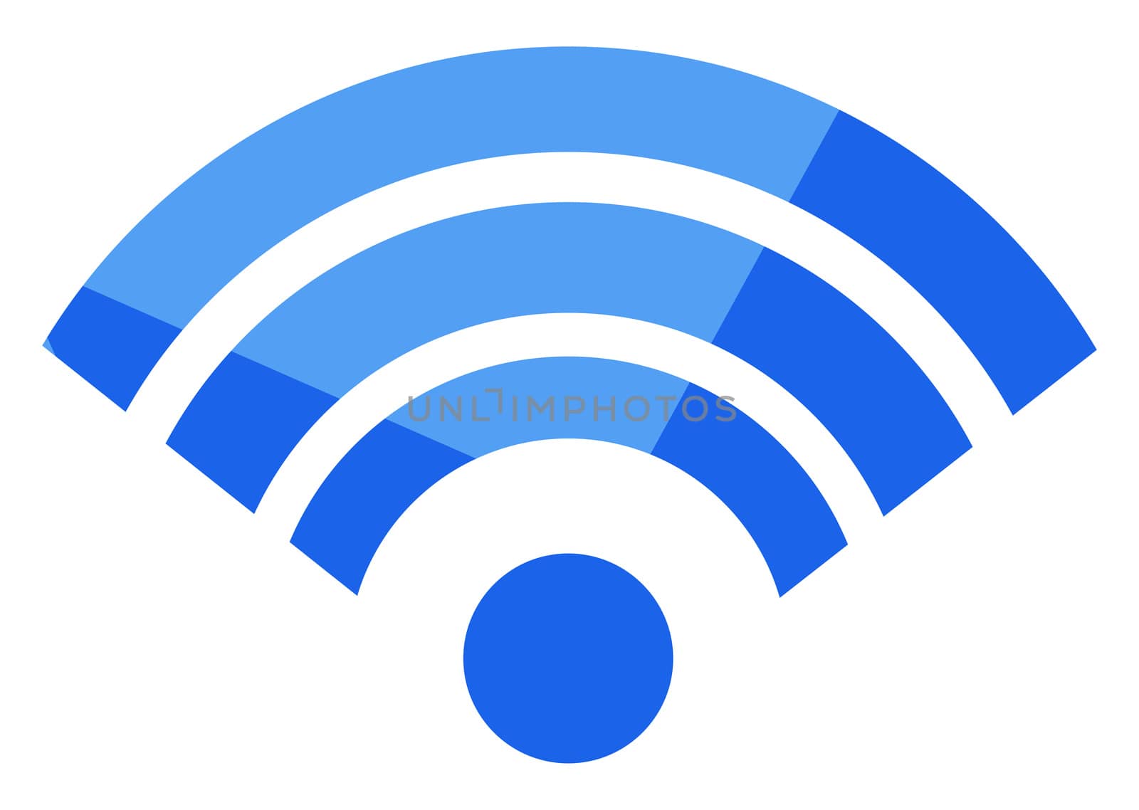 Wi fi sign, illustration, vector on white background by Morphart