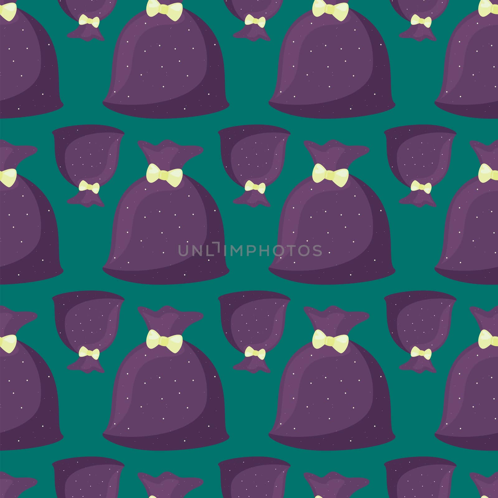 Purple bag pattern , illustration, vector on white background by Morphart