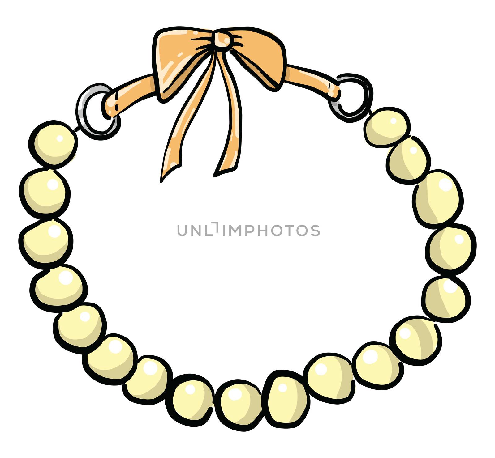 Bead bracelet , illustration, vector on white background by Morphart