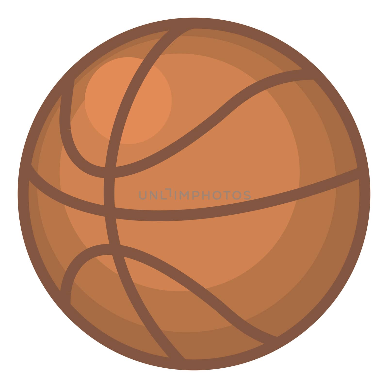 Basketball ball , illustration, vector on white background