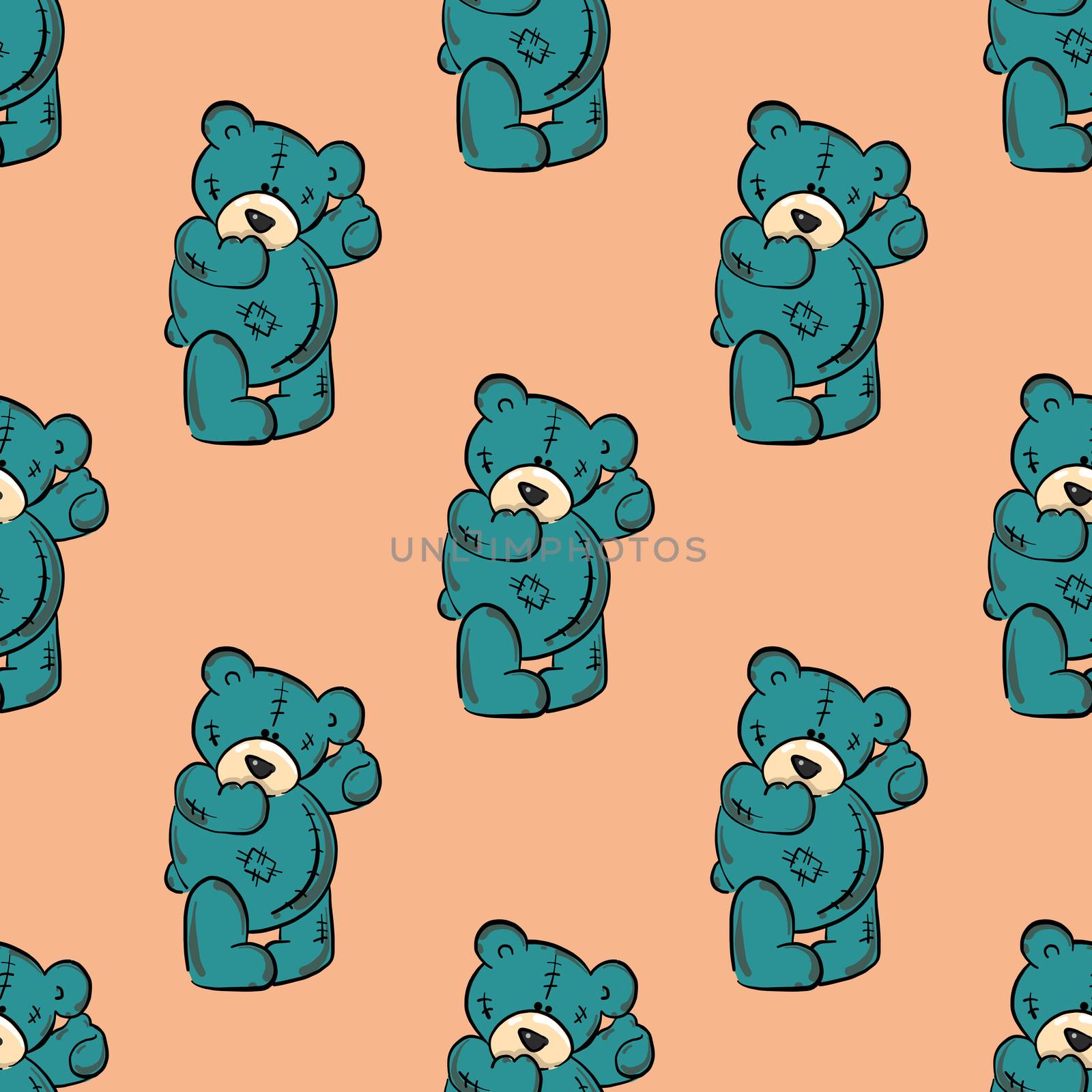 Cute gummy bear , illustration, vector on white background by Morphart