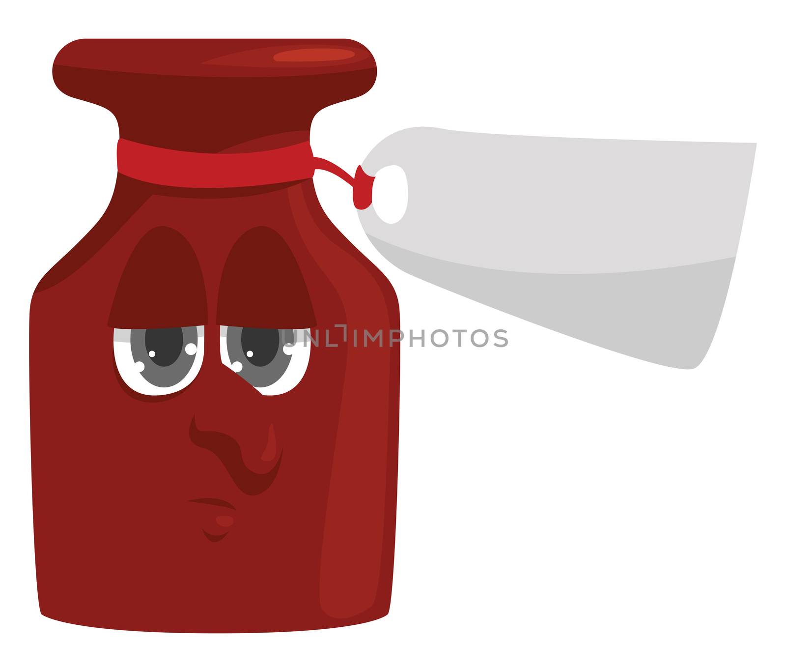 Bottle of medicine , illustration, vector on white background by Morphart